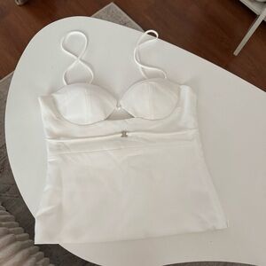 Zara White Strappy Blouse
